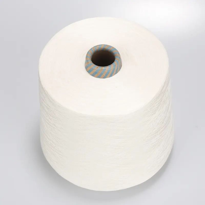 32S 80% polyester 20% bambus kompakt siro spinning blandet garn for håndkle