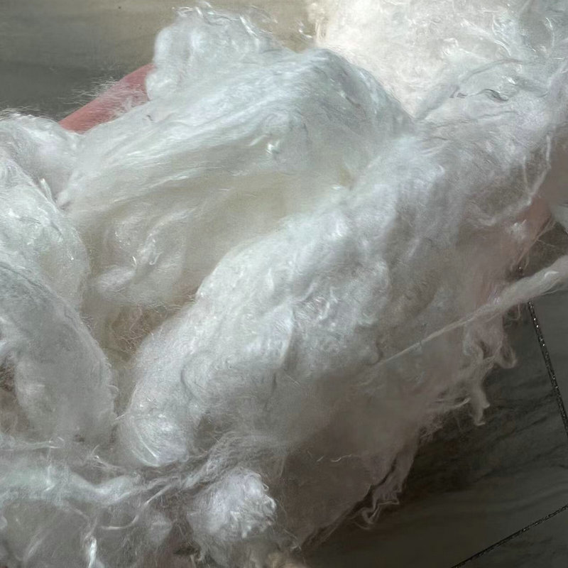 1,2DX38 mm blank viskosestapelfiber for supersvart eller grått garn